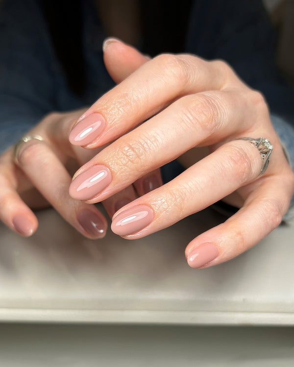 Calgel Mocha Builder Gel on Nails